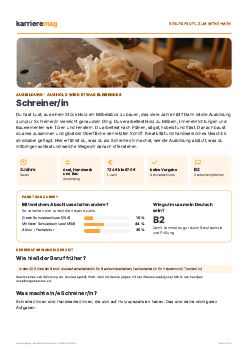 Vorschau: Berufsprofil Schreiner/in als PDF