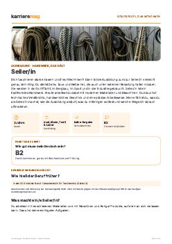 Vorschau: Berufsprofil Seiler/in als PDF