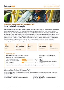 Vorschau: Berufsprofil Spezialtiefbauer/in als PDF