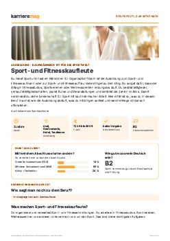 Vorschau: Berufsprofil Sport- und Fitnesskaufleute als PDF