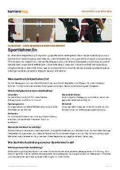 Vorschau: Berufsprofil Sportlehrer/in als PDF