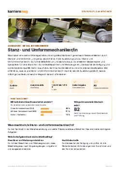 Vorschau: Berufsprofil Stanz- und Umformmechaniker/in als PDF