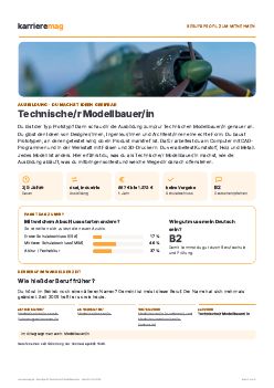 Vorschau: Berufsprofil Technische/r Modellbauer/in als PDF