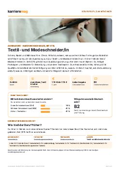 Vorschau: Berufsprofil Textil- und Modeschneider/in als PDF