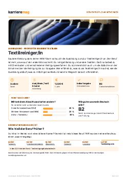 Vorschau: Berufsprofil Textilreiniger/in als PDF