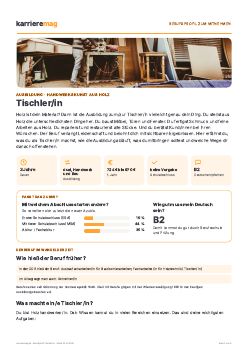 Vorschau: Berufsprofil Tischler/in als PDF
