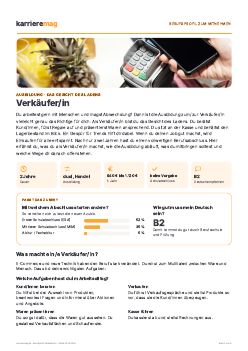 Vorschau: Berufsprofil Verk&auml;ufer/in als PDF