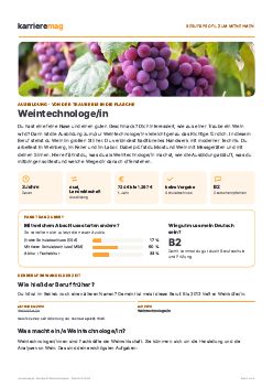 Vorschau: Berufsprofil Weintechnologe/in als PDF
