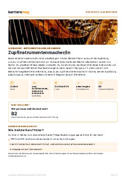 Vorschau: Berufsprofil Zupfinstrumentenmacher/in als PDF