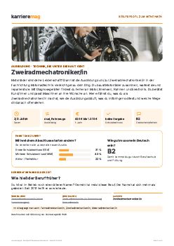 Vorschau: Berufsprofil Zweiradmechatroniker/in als PDF