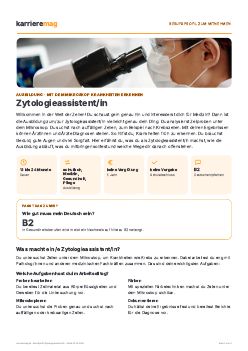 Vorschau: Berufsprofil Zytologieassistent/in als PDF
